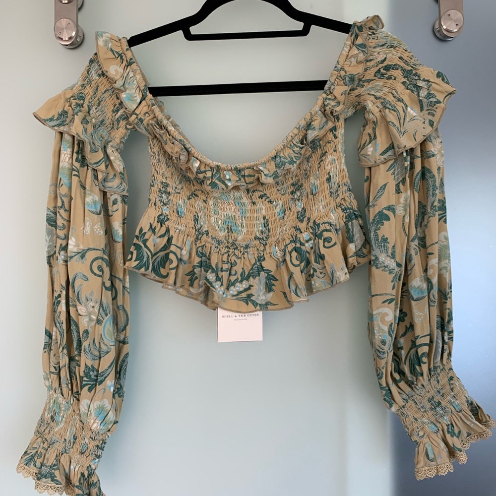 NWT Spell Aurora Peasant Top M